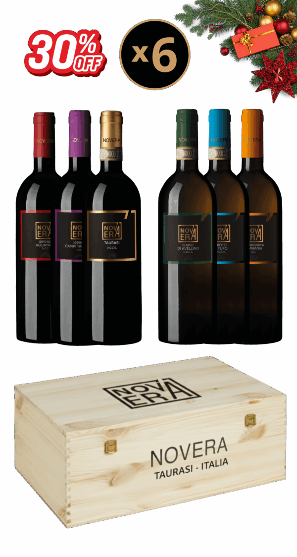 cofanetto degustazione novera – 6 bottiglie a tua scelta, idea regalo in cassetta di legno